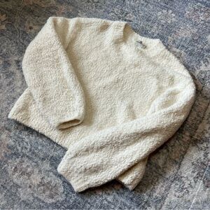 Joie White Sparkle Snowball Sweater